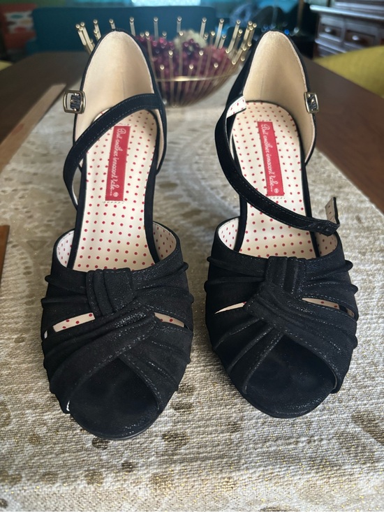 B.A.I.T. Shoes - Black Suede Knot-Front Ankle Strap Heels - Women